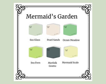 Tutorial per mescolare i colori dell'argilla polimerica Mermaid's Garden / Ricette per mescolare i colori Souffle / Tutorial per mescolare i colori dell'argilla Sculpey / Tavolozza dei colori Ocean