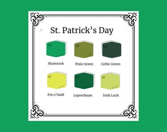 Tutorial per mescolare i colori dell'argilla polimerica / Palette di colori verdi per il giorno di San Patrizio / LuckyColor / Ricette per i colori dell'argilla Souffle / Palette di colori Sculpey