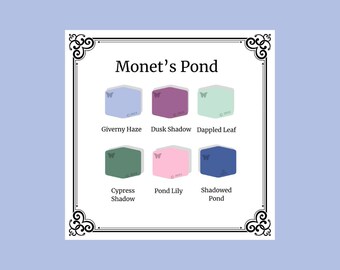 Tutorial per mescolare i colori della tavolozza di ninfee di Monet / Ricette per i colori dell'argilla soufflé / Tavolozza di colori per l'argilla / Argilla polimerica Sculpey