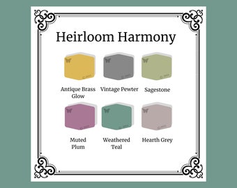 Tutorial sulla miscelazione dei colori per argilla polimerica / Palette Antique Heirloom Harmony / Ricette per colori Souffle / Palette di colori per argilla / Argilla polimerica Sculpey