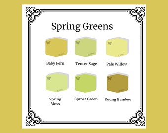 Tutorial per mescolare i colori dell'argilla polimerica / Palette di colori "Verdi tenui della primavera" / Ricette con l'argilla soufflé / Fai da te con l'argilla polimerica / Palette di colori per l'argilla