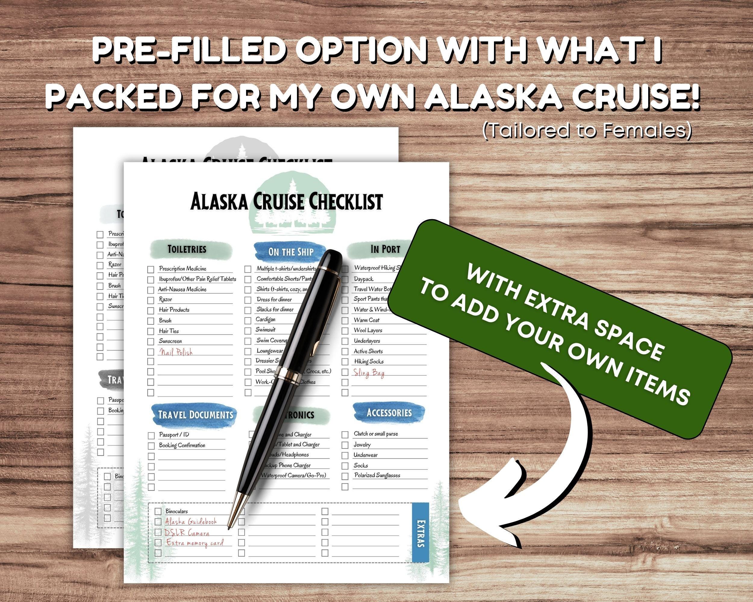ALASKA CRUISE Packing List Printable, Printable Digital Download