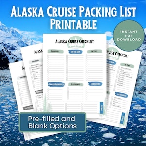 ALASKA CRUISE Packing List Printable, Printable Digital Download, Cruise Packing Checklist, Cruise Organization, Printable Travel Planner