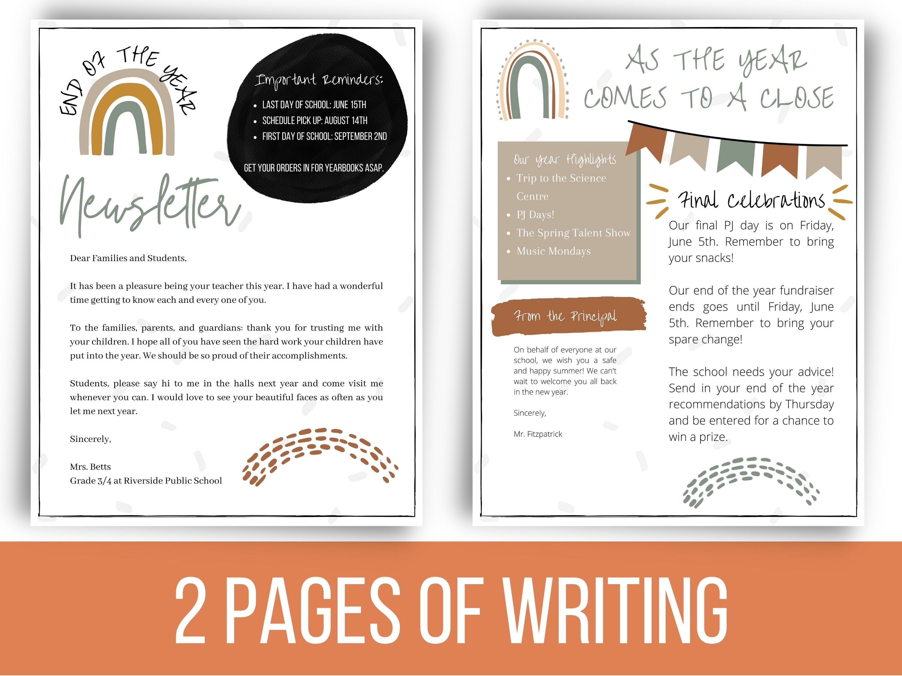 end-of-the-year-newsletter-template-modern-school-newsletter-etsy