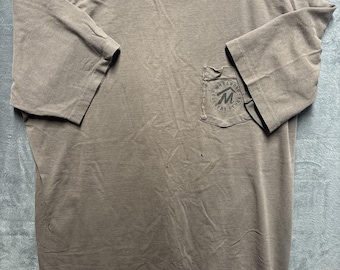 Vintage 90s Marlboro Cowboy Western Horse Faded Gray Brown Tee One Size *XL?