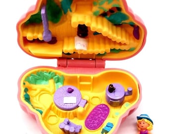 Vintage Polly Pocket knuffelige koala picknickspeelset bluebird 1994 Vermiste koala
