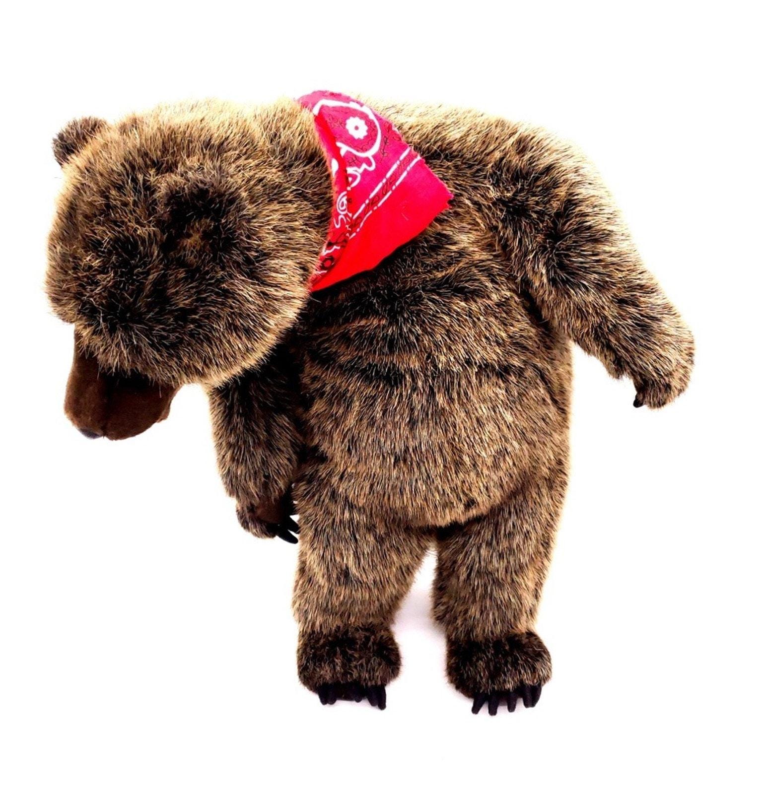 Stuffed Grizzly Bear Vintage - Etsy