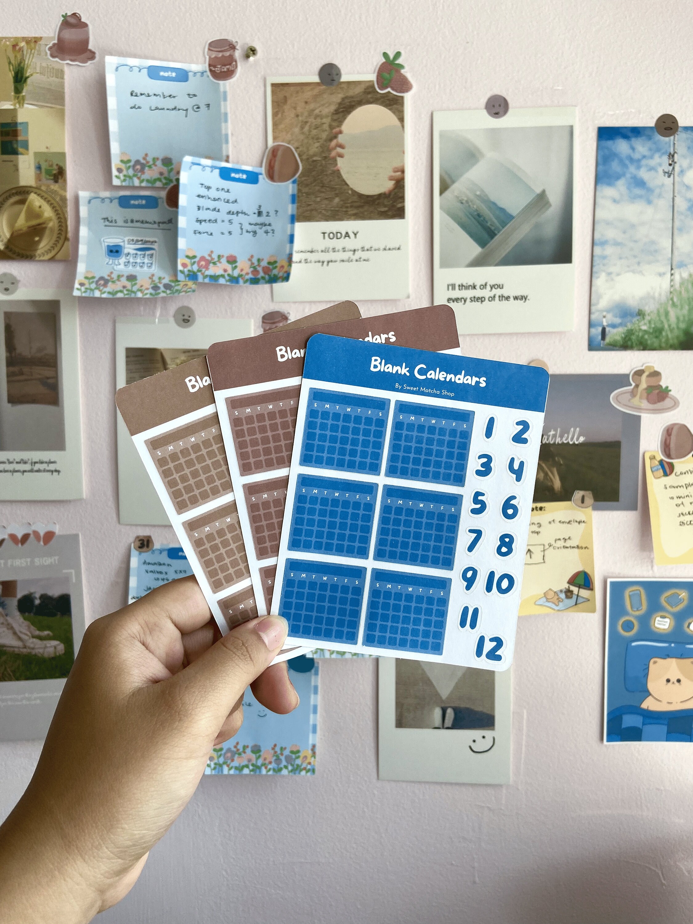 Blank Calendar Sticker Sheet Planner Stickers Bullet Journal Sticker ...