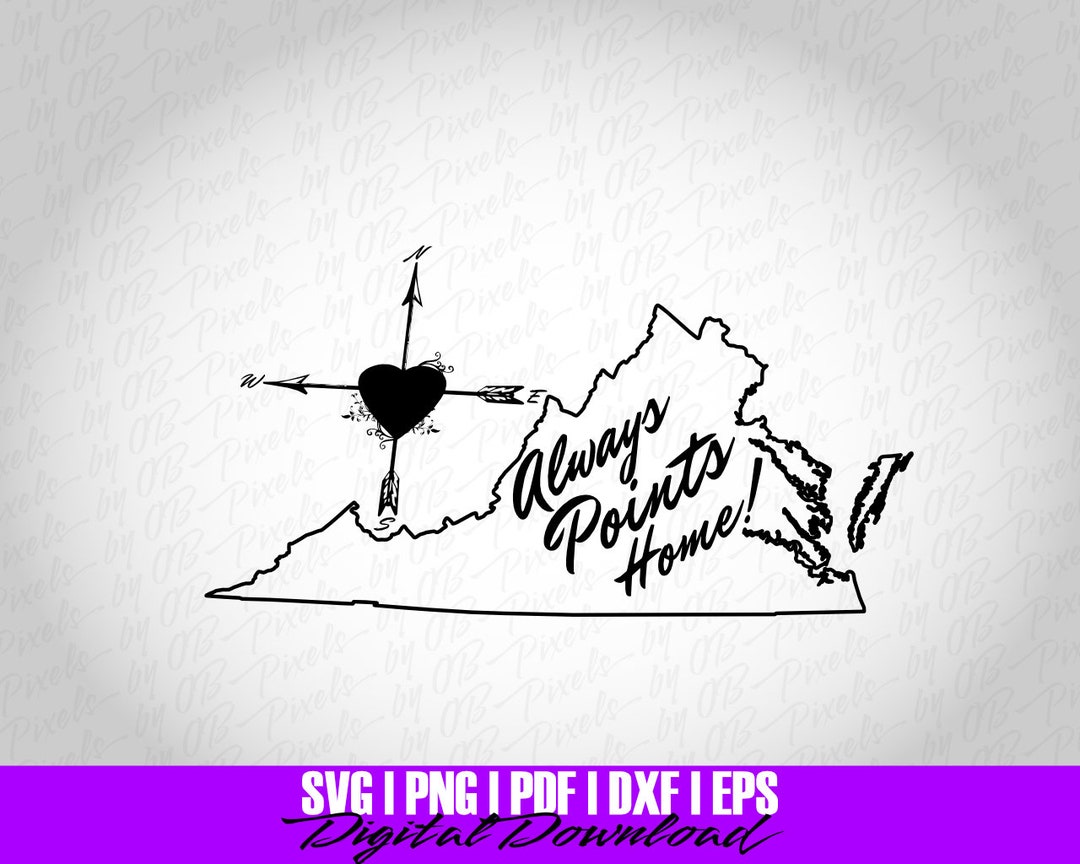 Virginia SVG, Virginia SVG File, Instant Download, Virginia Cut File ...