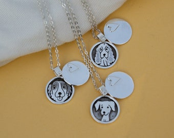 Relicario personalizado con ilustración de tu mascota/ Customized Locket with illustration of your pets