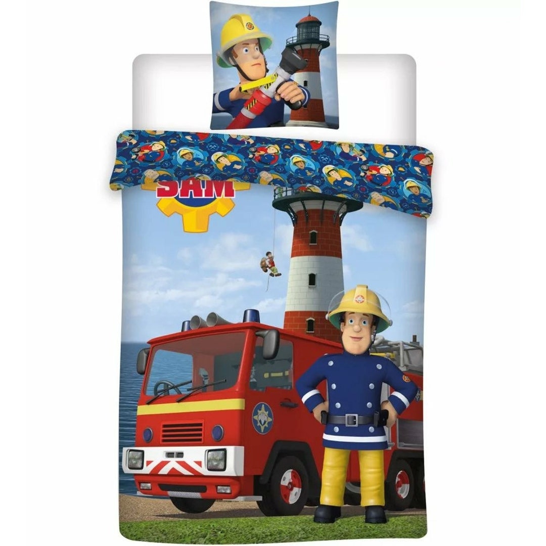 Fireman Sam Bedding Set for Children Sam the Firefighter Bed Etsy
