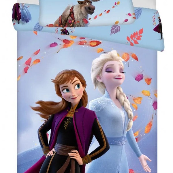 Disney Frozen Elsa and Anna, Ice Magic blanket and pillow cover, 100 × 135cm, 40 × 60 cm, Bedding set, Bedroom decor