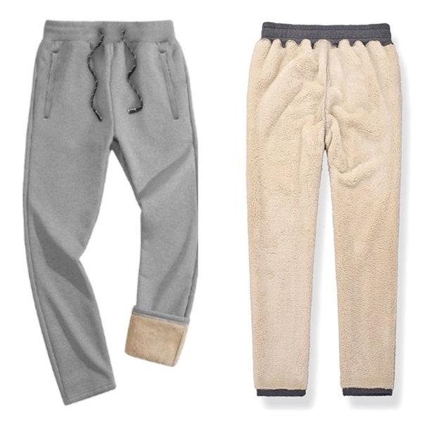 Sherpa Lined Pants Men Etsy