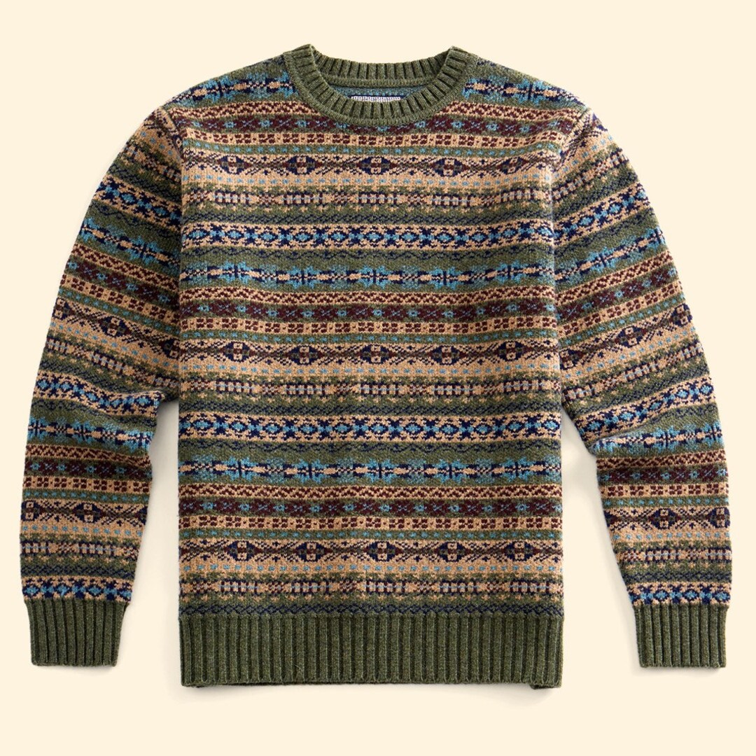 Autumn Cotton Sweater Men O Neck Green Pullover Vintage Style - Etsy