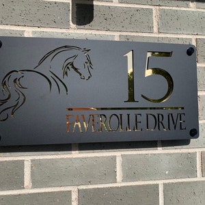 Custom Acrylic House Number & Street Name Sign | Personalised Outdoor Address Plaque Australia