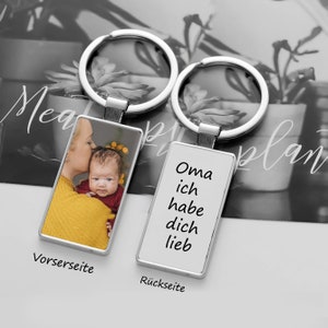 Personalized keychain with photo / keychain with your own photo and text