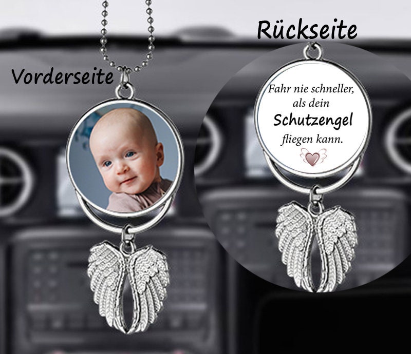 Personalized car mirror charm - .de