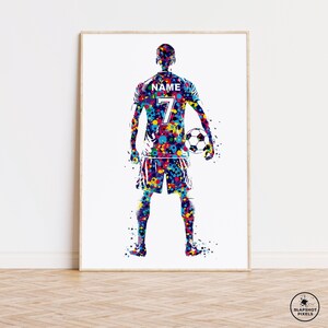 Custom Soccer Poster, Personalized Soccer Art, Soccer Ball Print, Gifts ...