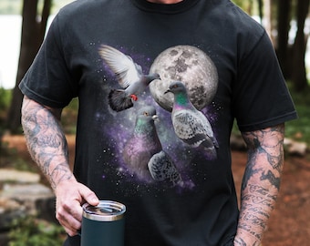 Pigeon Shirt Three Pigeons TShirt Pigeon Funny Weirdcore T Shirt Weird Stuff Weirdcore Gifts For Pigeon Lovers Newyork 25th Birthday Gift