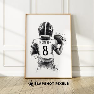Personalized Football Poster Football Gifts For Boys Kids Printable Football Prints Football Wall Art Football Team Gifts Football Mom Gift