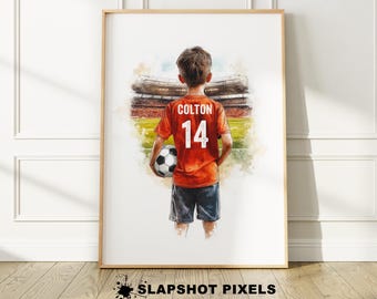 Personalized soccer Poster Personalised Wall Art Gift Soccer Gifts For Boys Soccer Poster Soccer Prints Football Decor Soccer Boys Bedroom