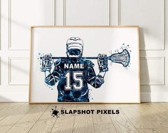 Lacrosse Gifts For Boys, Personalized Lacrosse Poster, Lacrosse Mom, Lacrosse Coach Gifts, Boyfriend Gifts, Lacrosse Team Gifts Senior Night