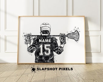 Lacrosse Gifts For Boys, Personalized Lacrosse Poster, Lacrosse Mom, Lacrosse Coach Gifts, Boyfriend Gifts, Lacrosse Team Gifts, Wall Art