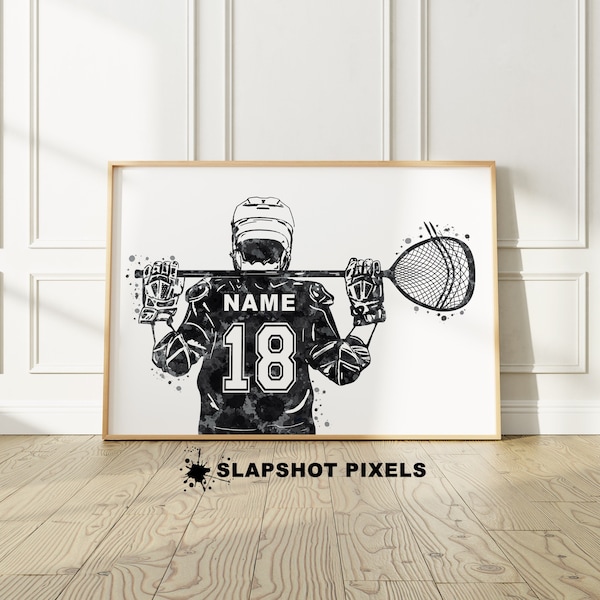 Lacrosse Gifts For Boys, Personalized Goalie Lacrosse Poster, Lacrosse Mom, Lacrosse Coach Gifts, Boyfriend Gifts, Lacrosse Team Gifts Print
