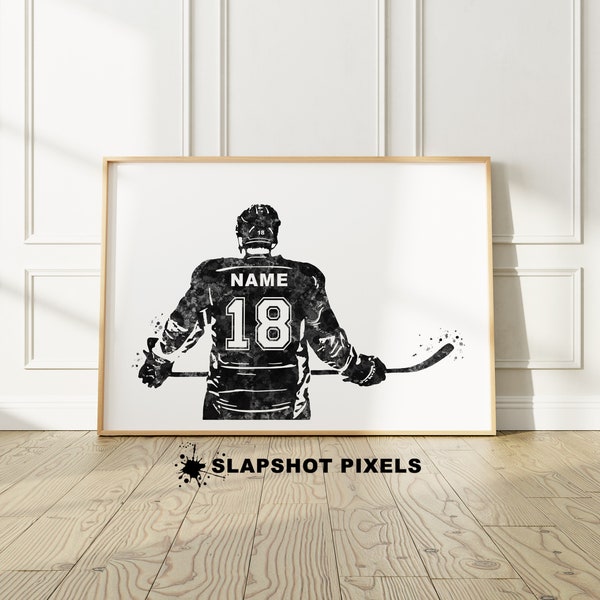 Hockey Gifts For Boys Personalized Hockey Poster From Hockey Mom Hockey Coach Gift Hockey Gifts For Team Hockey Birthday Print Right Handed