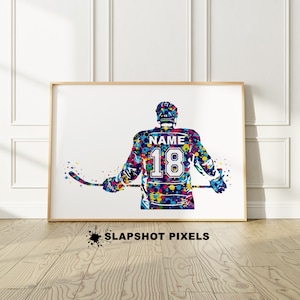 Hockey Gifts For Boys, Personalized Hockey Poster, Hockey Mom Gift, Custom  Hockey Jersey Wall Art, Boy, Hockey Team Gifts, Coach Gift