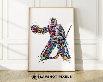 Personalized Hockey Goalie Gift For Girls, Hockey Gifts For Girls, Hockey Wall Decor, Gift From Hockey Mom, Hockey Gifts For Team, Goalie