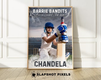 Personalized Cricket Poster Creative Personalized Gifts For Him Cricket Gift For Her Cricket Print From Photo Cricket Bedroom Wall Art Decor
