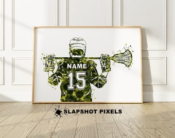Lacrosse Gifts For Boys, Personalized Lacrosse Poster, Lacrosse Mom, Lacrosse Coach Gifts, Boyfriend Gifts, Lacrosse Team Gifts, Wall Art