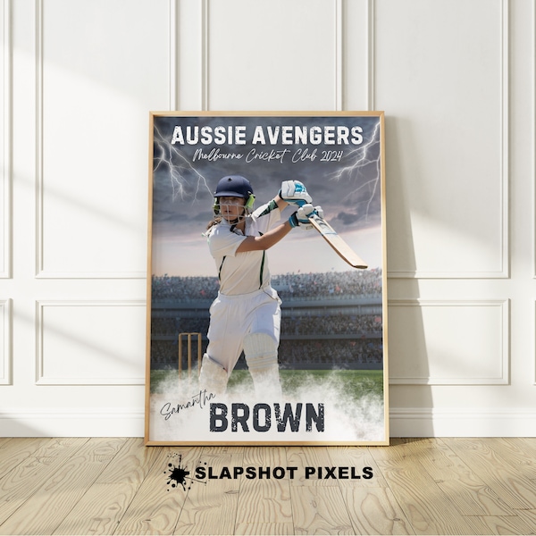 Personalized Cricket Poster Creative Personalized Gifts For Him Cricket Gift For Her Cricket Print From Photo Cricket Bedroom Wall Art Decor