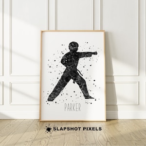 Personalized Karate Poster, Tae Kwon Do Poster, Personalized Gifts For Boys, Jiu Jitsu Gifts. Judo gifts, Karate Wall Art, Martial Arts