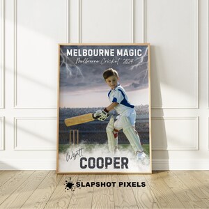 Personalized Cricket Poster Creative Personalized Gifts For Him Cricket Gift For Her Cricket Print From Photo Cricket Bedroom Wall Art Decor