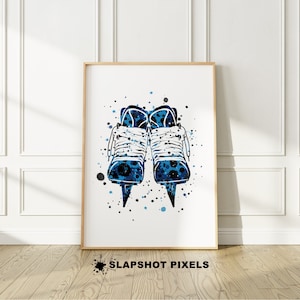 Hockey Geschenke für Jungen, Hockey-Schlittschuhe Wandkunst, Hockey-Trainer Geschenk, Hockey-Team, Hockey-Geschenke für Mädchen, Hockey-Mama, Hockey-Wand-Kunst-Plakat