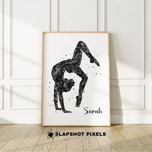 Custom Gymnastics Gifts For Girls, Personalized Gymnastics Print, Gymnastics Poster Sports Art For Kids, Dance Gifts Decor, Gift For Gymnast