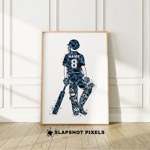 Cricket Gift For Him, Personalized Cricket Poster, Cricket Art With Cricket Bat, Cricket Print, Creative Personalized Gifts, Cricket Gifts