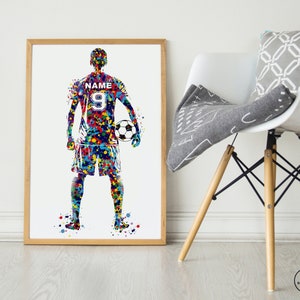 Custom Soccer Poster Personalized Soccer Art Soccer Ball - Etsy