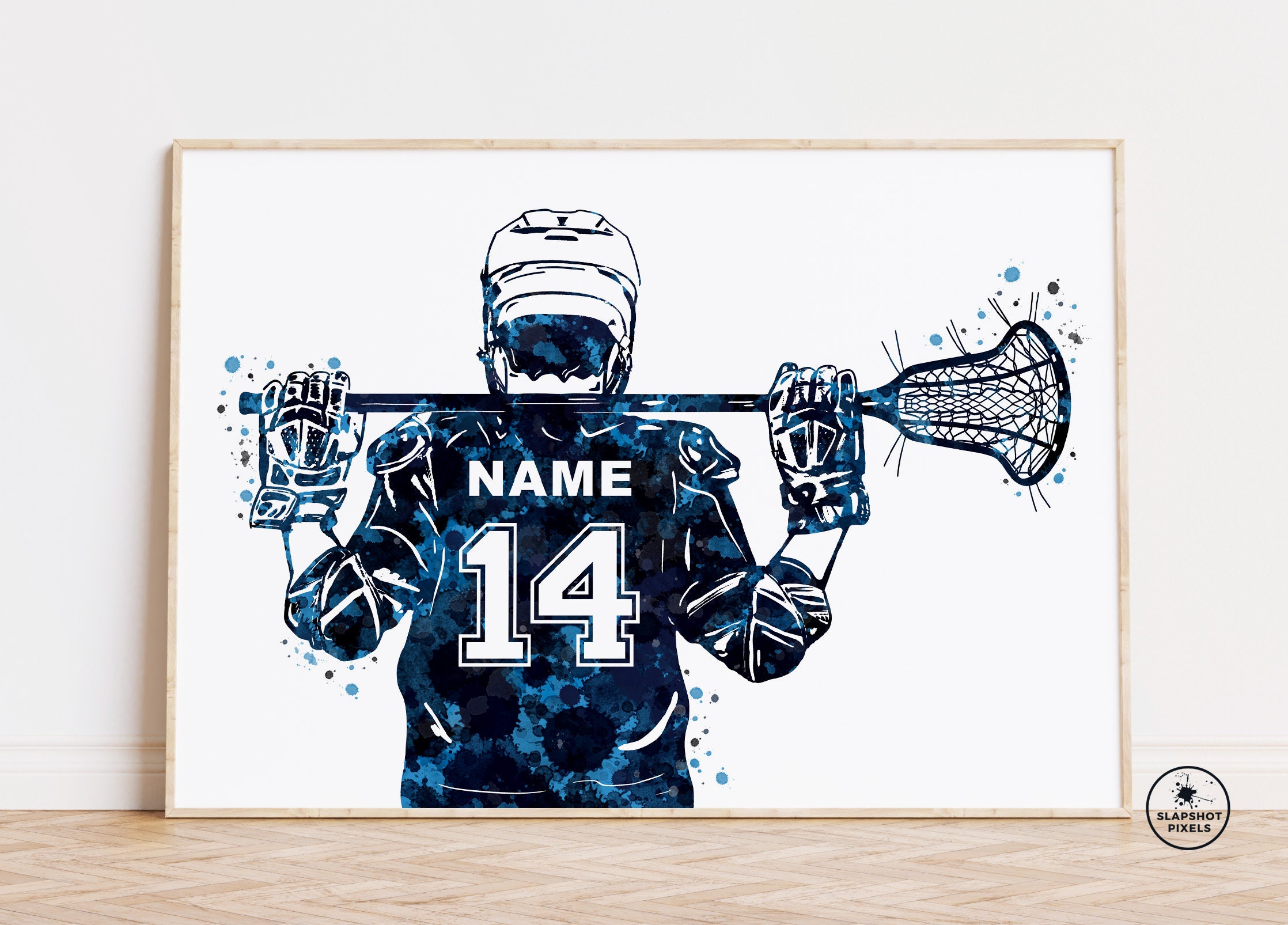 Custom Lacrosse Art Personalized Lacrosse Gifts for Boys Him Etsy