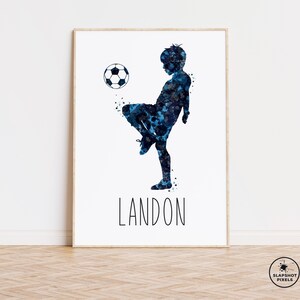 Personalized Soccer Posters 3 Piece Set Soccer Wall Art Custom Soccer ...