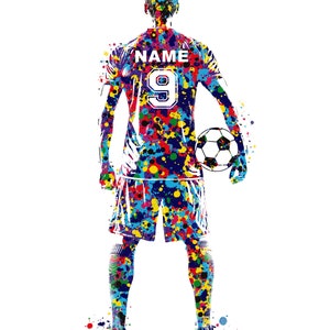 Custom Soccer Poster Personalized Soccer Art Soccer Ball - Etsy