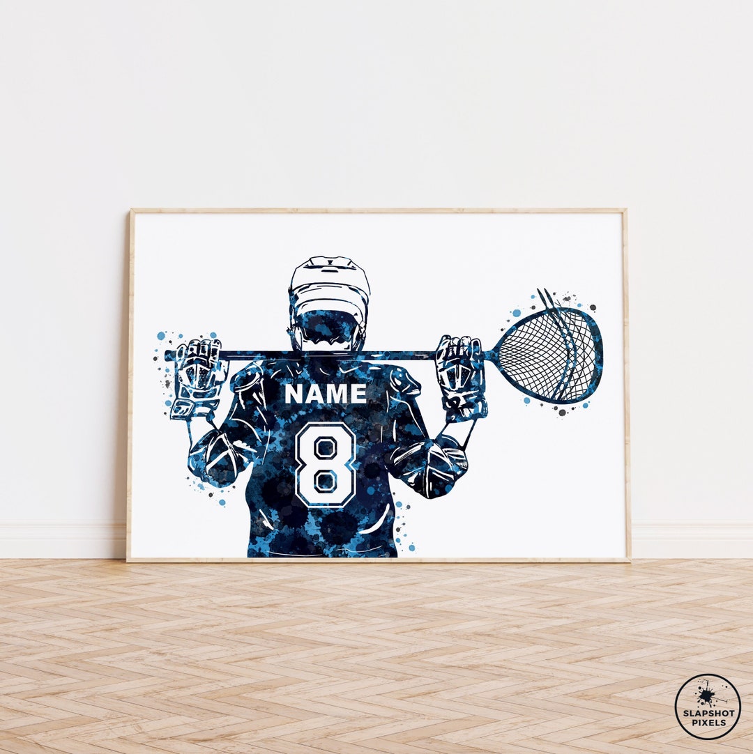 Lacrosse Geschenke Personalisierte Lacrosse Goalie Poster Etsy.de