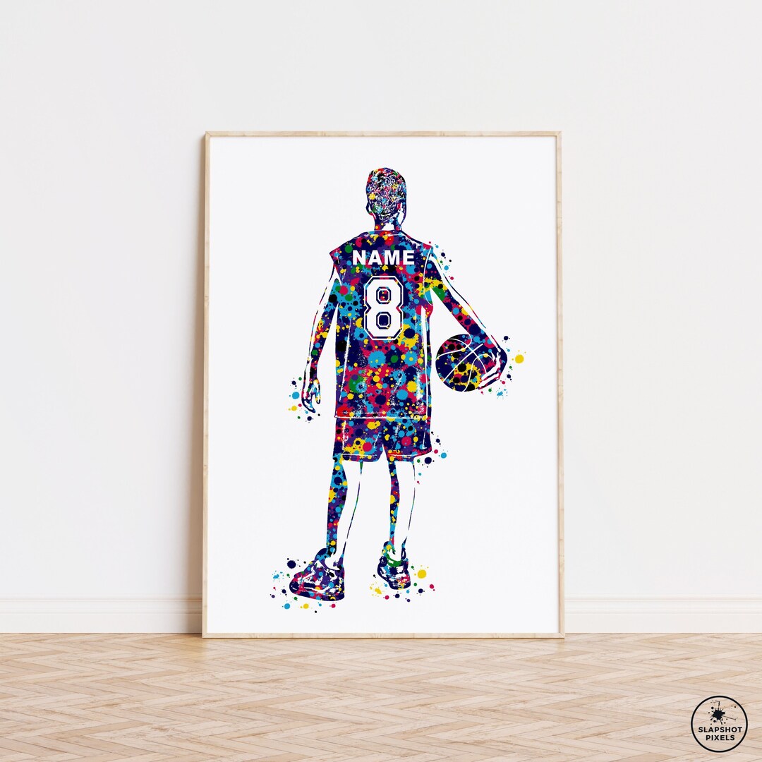 Personalisierte Basketball Geschenke, Basketball Poster, Basketball