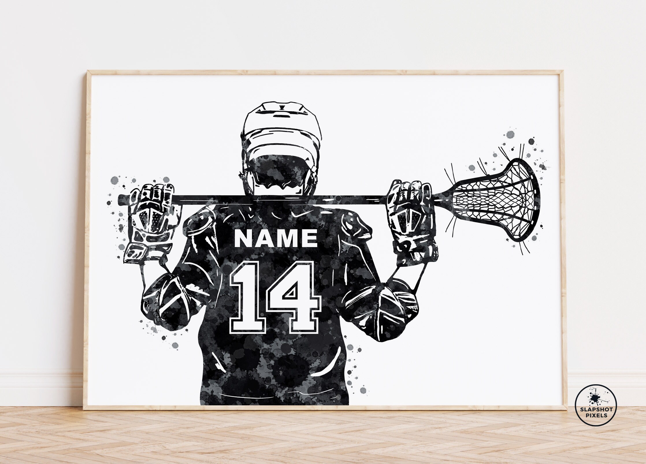 Custom Lacrosse Art Personalized Lacrosse Gifts for Boys Him Etsy
