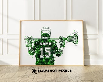 Custom Name Lacrosse Night Light, Personalized Led Light Up