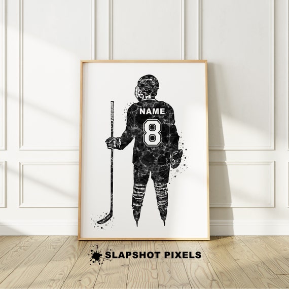 Hockey Gifts Personalized Hockey Poster Custom Hockey Jersey Wall Art Hockey Gifts For Boys Men Dad Coach Hockey Mom Team Gifts Birthday