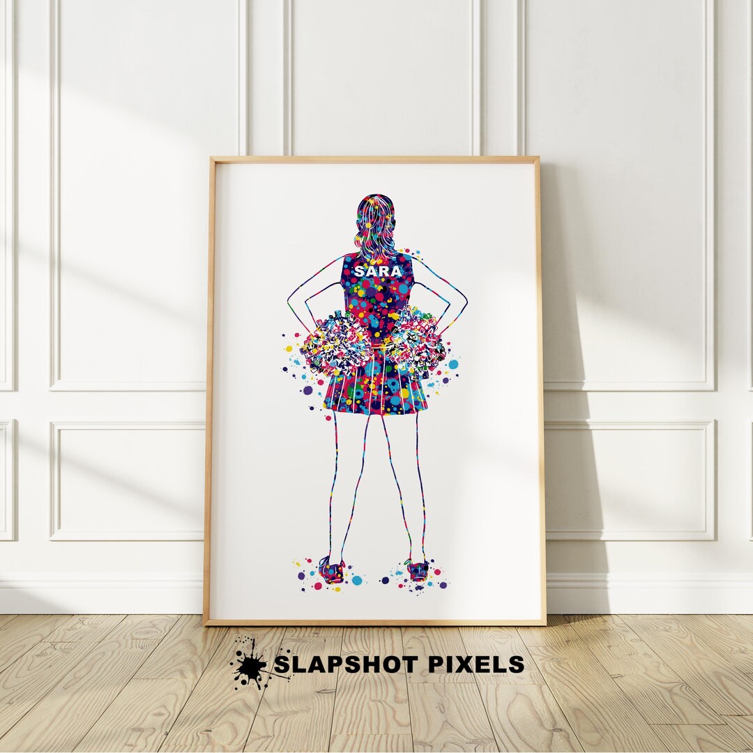 Personalized Cheer Poster Custom Cheer Gifts Cheerleader Wall Art Cheer ...