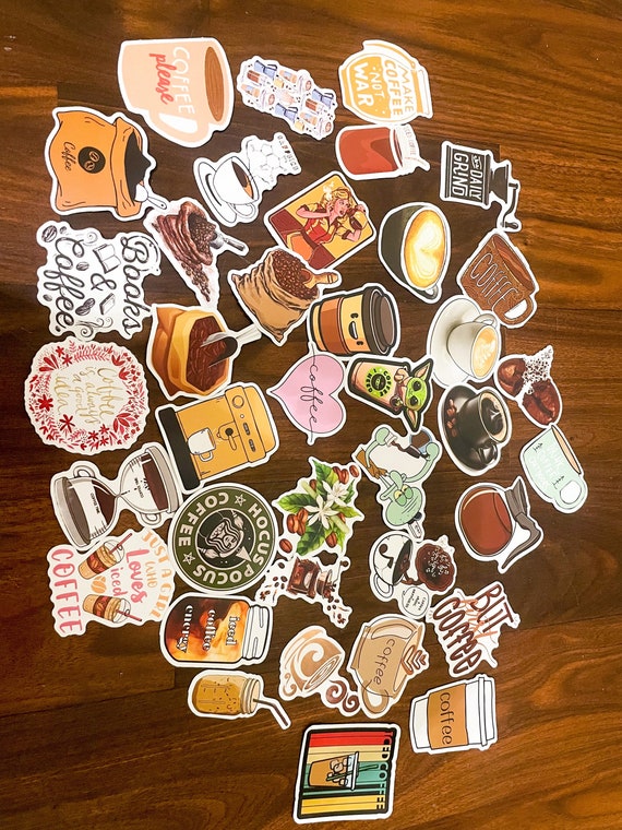 COFFEE STICKER Coffee Starbucks Iced Coffee Sticker Etsy